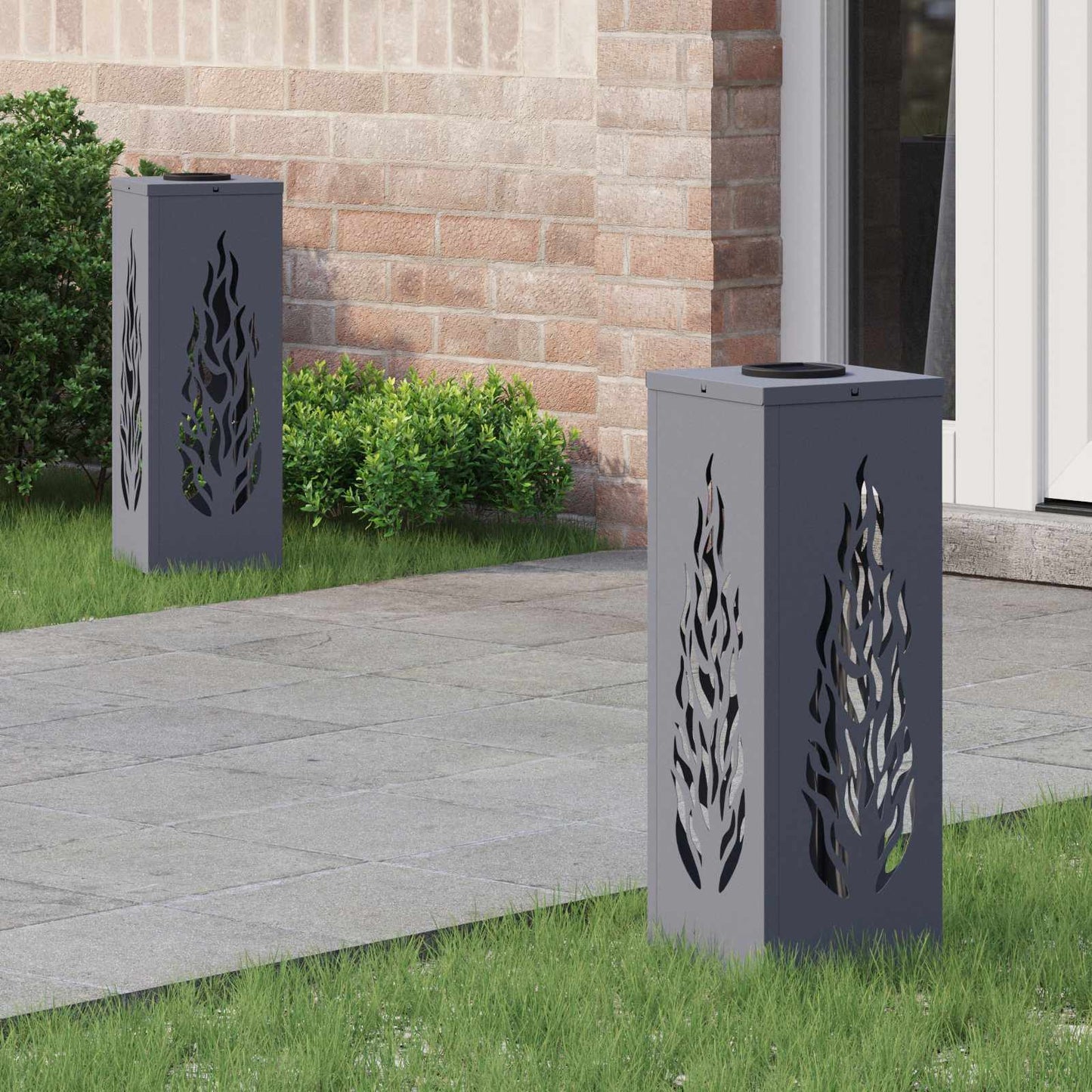 Faro LED solare per sentieri 2 pcs Antracite