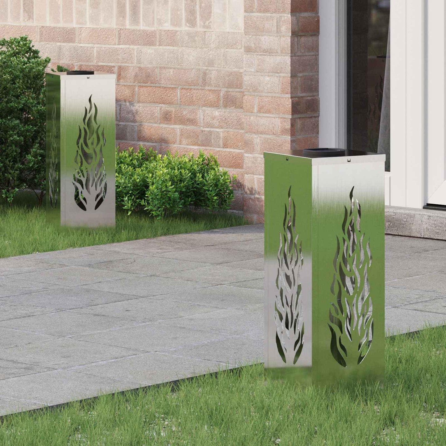 Faro LED solare per sentieri 2 pcs Acciaio inossidabile