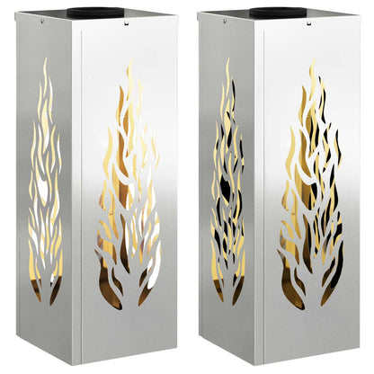 Faro LED solare per sentieri 2 pcs Zincato Zincato