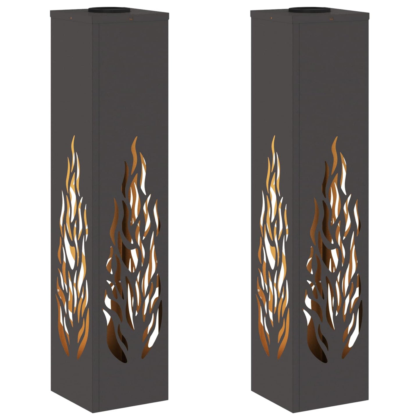 Faro LED solare per sentieri 2 pcs Nero