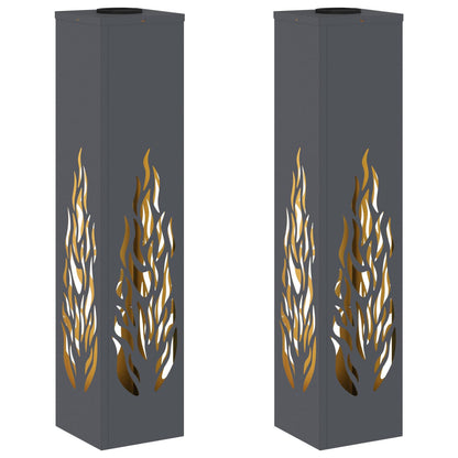 Faro LED solare per sentieri 2 pcs Antracite