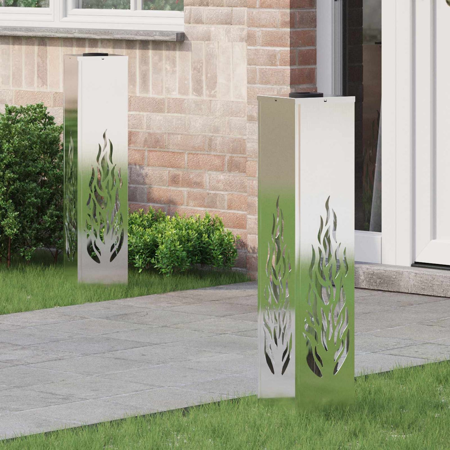 Faro LED solare per sentieri 2 pcs Acciaio inossidabile