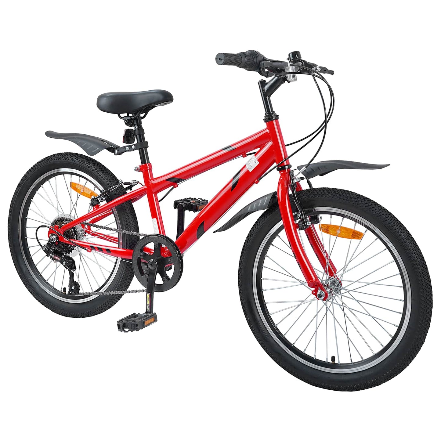 Bicicletta per Bambini 24 Pollici 6-Speed per 8-12 anni Rosso | homemem39