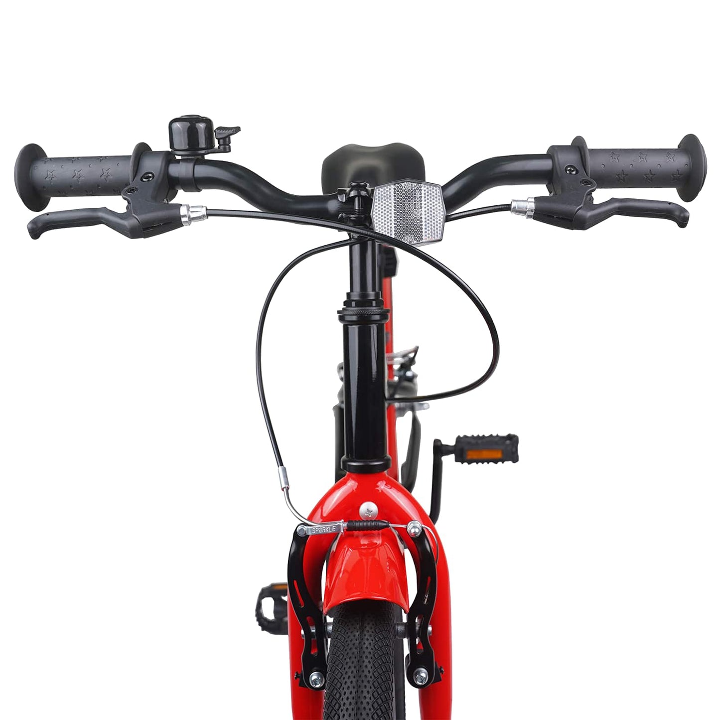 Bicicletta per Bambini 24 Pollici per 8-12 anni Nero e rosso