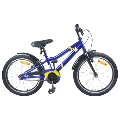 Bicicletta per Bambini 24 Pollici per 8-12 anni Nero Blu