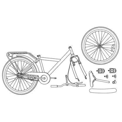 Bicicletta per Bambini 18 Pollici per bambini dai 5 ai 7 anni | homemem39