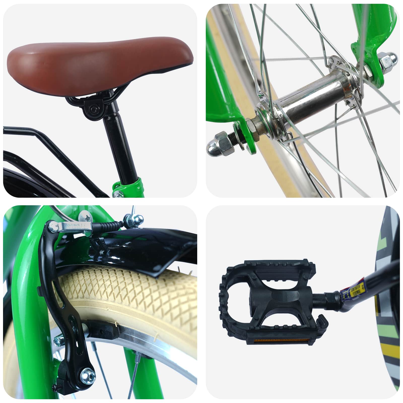 Bicicletta per Bambini 24 Pollici per 8-12 anni Verde | homemem39