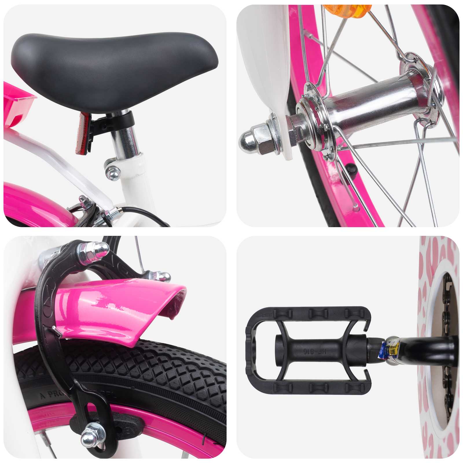 Bicicletta per Bambini 12 Pollici per bambini di 2-4 anni Rosa | homemem39