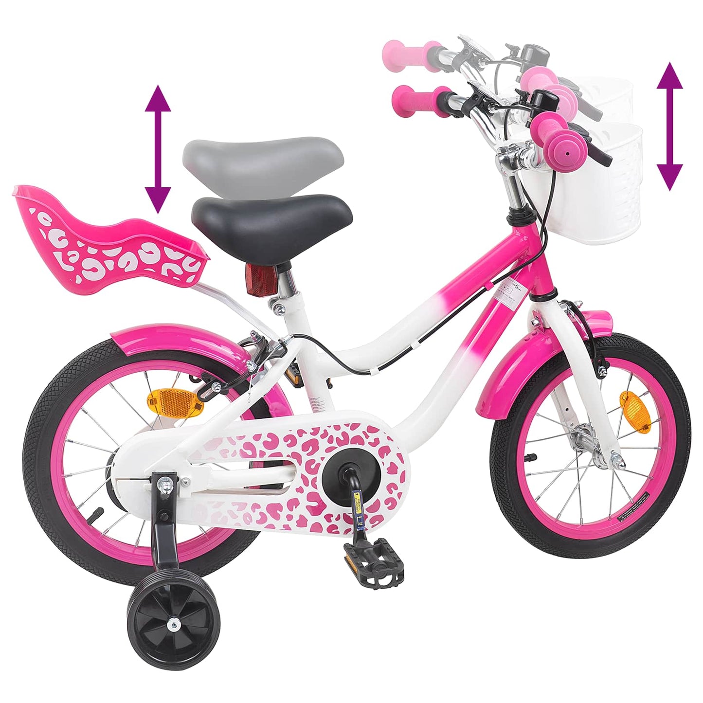 Bicicletta per Bambini 12 Pollici per bambini di 2-4 anni Rosa | homemem39