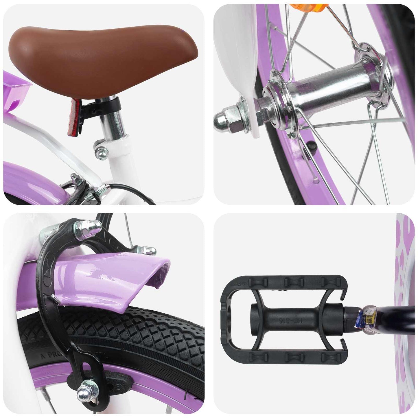 Bicicletta per Bambini 12 Pollici per bambini di 2-4 anni Viola | homemem39