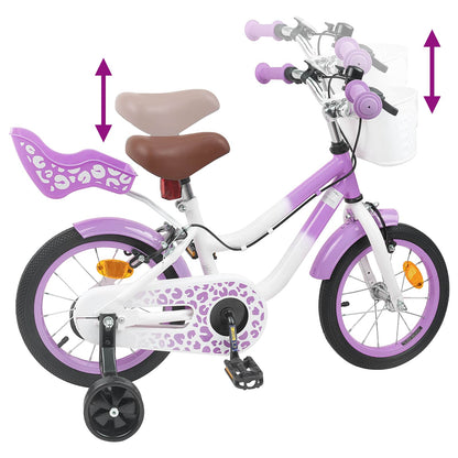 Bicicletta per Bambini 12 Pollici per bambini di 2-4 anni Viola | homemem39
