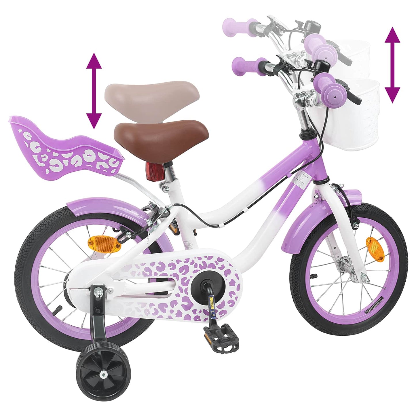 Bicicletta per Bambini 12 Pollici per bambini di 2-4 anni Viola