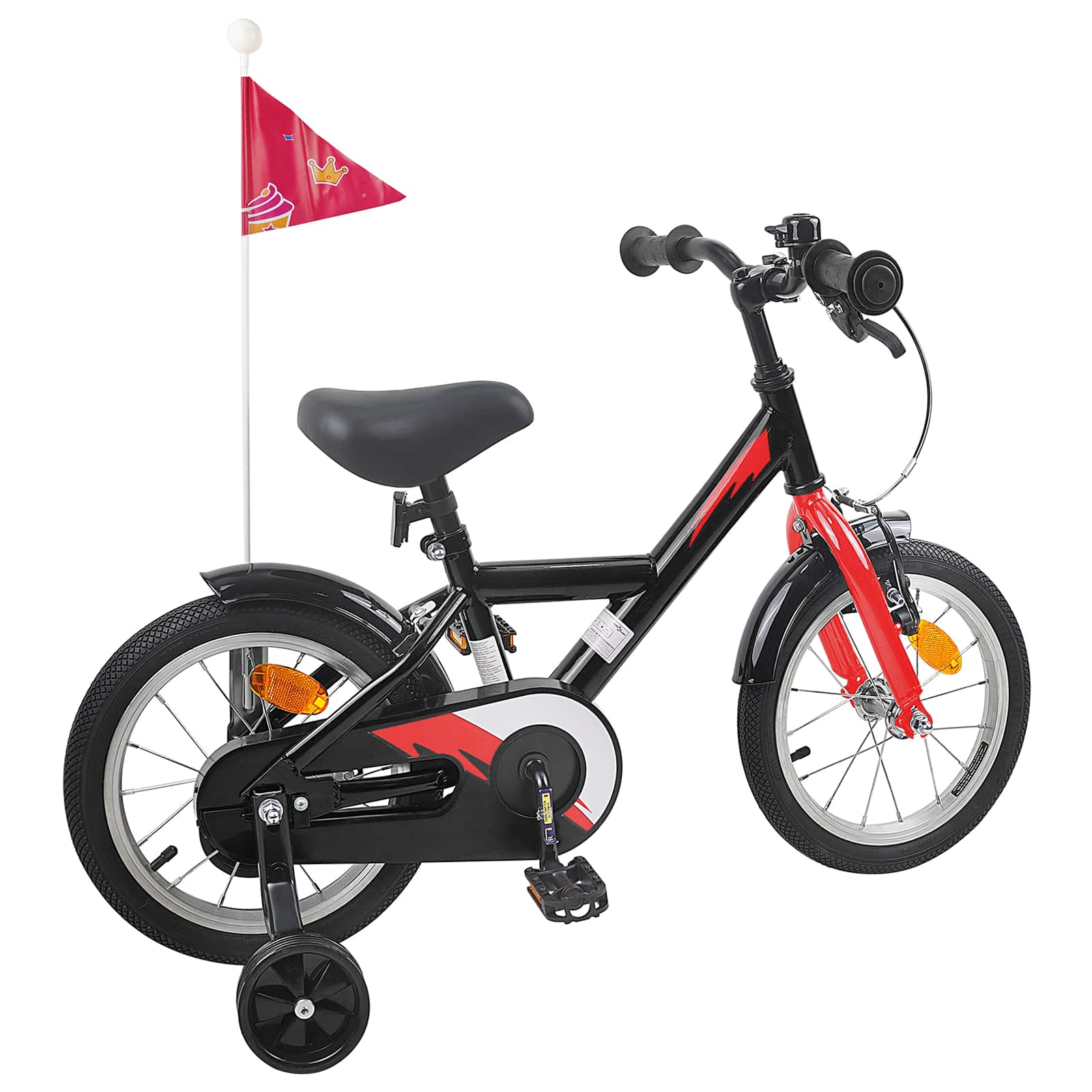 Bicicletta per Bambini 12 Pollici per bambini di 2-4 anni Nero | homemem39