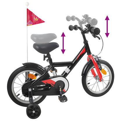 Bicicletta per Bambini 12 Pollici per bambini di 2-4 anni Nero | homemem39