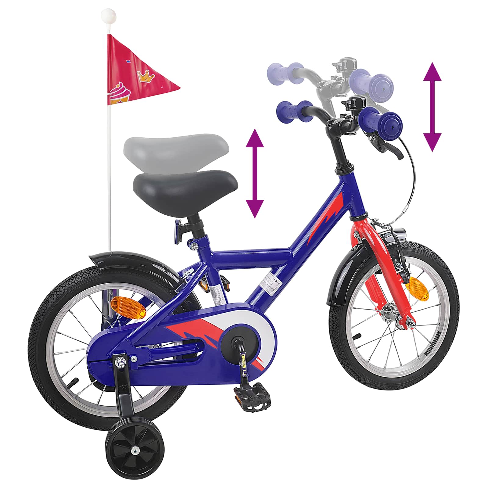Bicicletta per Bambini 12 Pollici per bambini di 2-4 anni | homemem39