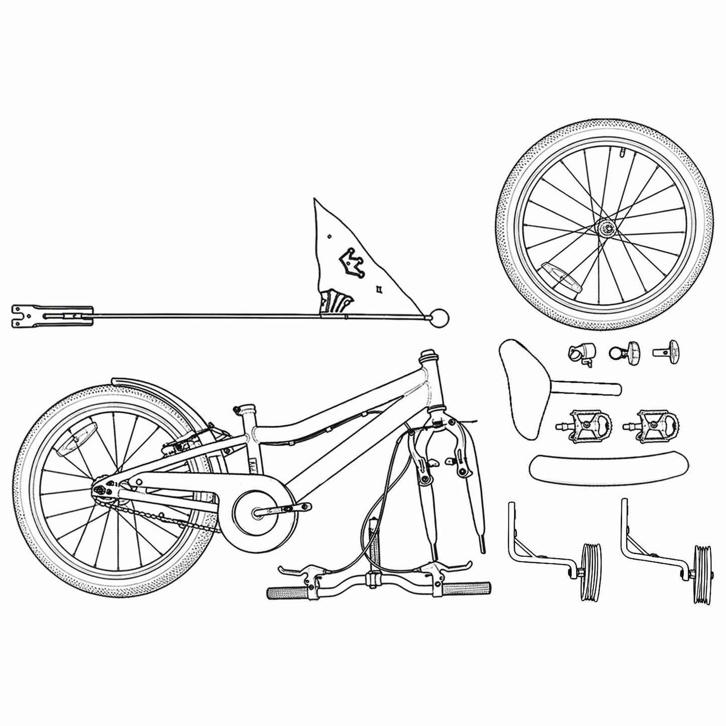 Bicicletta per Bambini 12 Pollici per bambini di 2-4 anni | homemem39