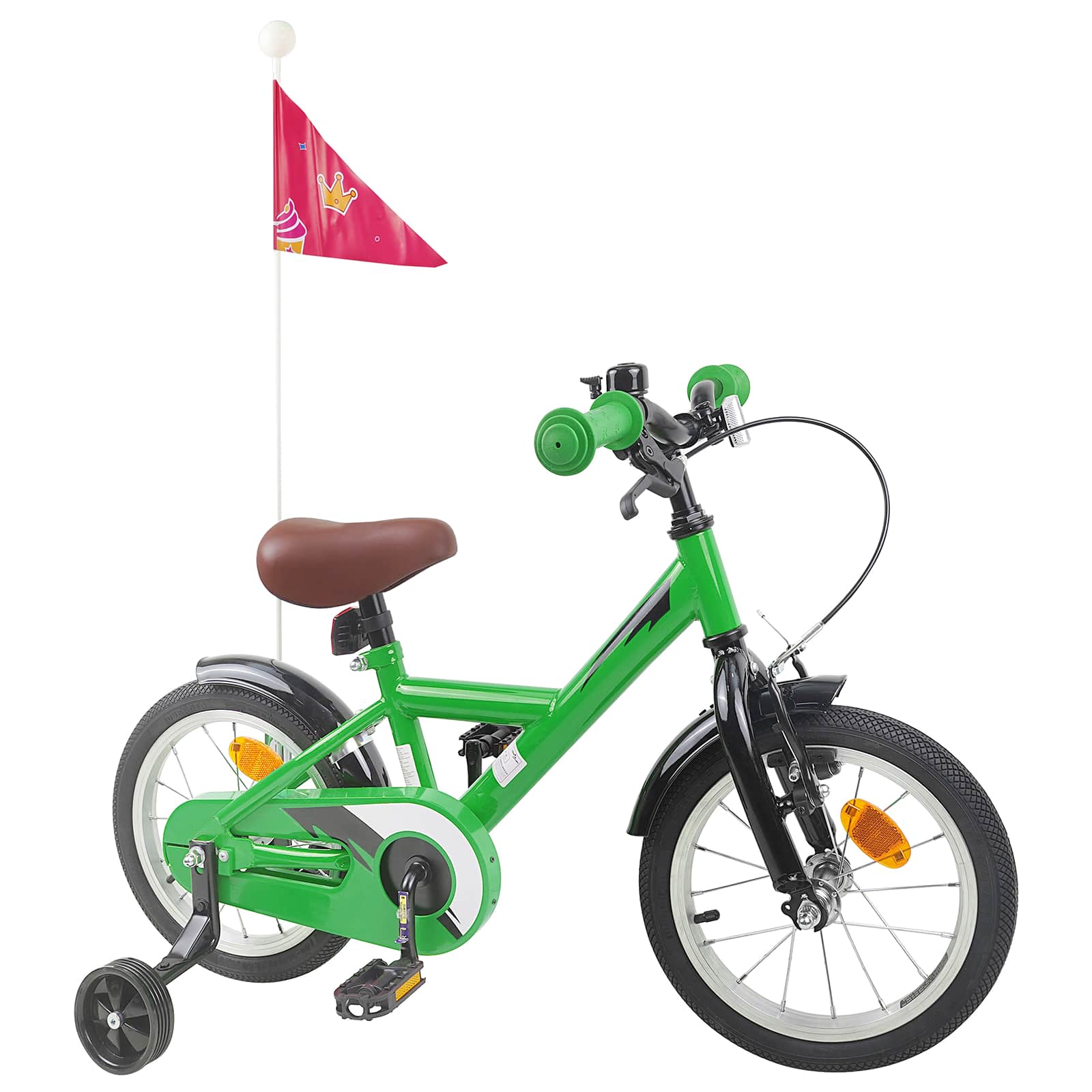 Bicicletta per Bambini 12 Pollici per bambini di 2-4 anni Verde | homemem39