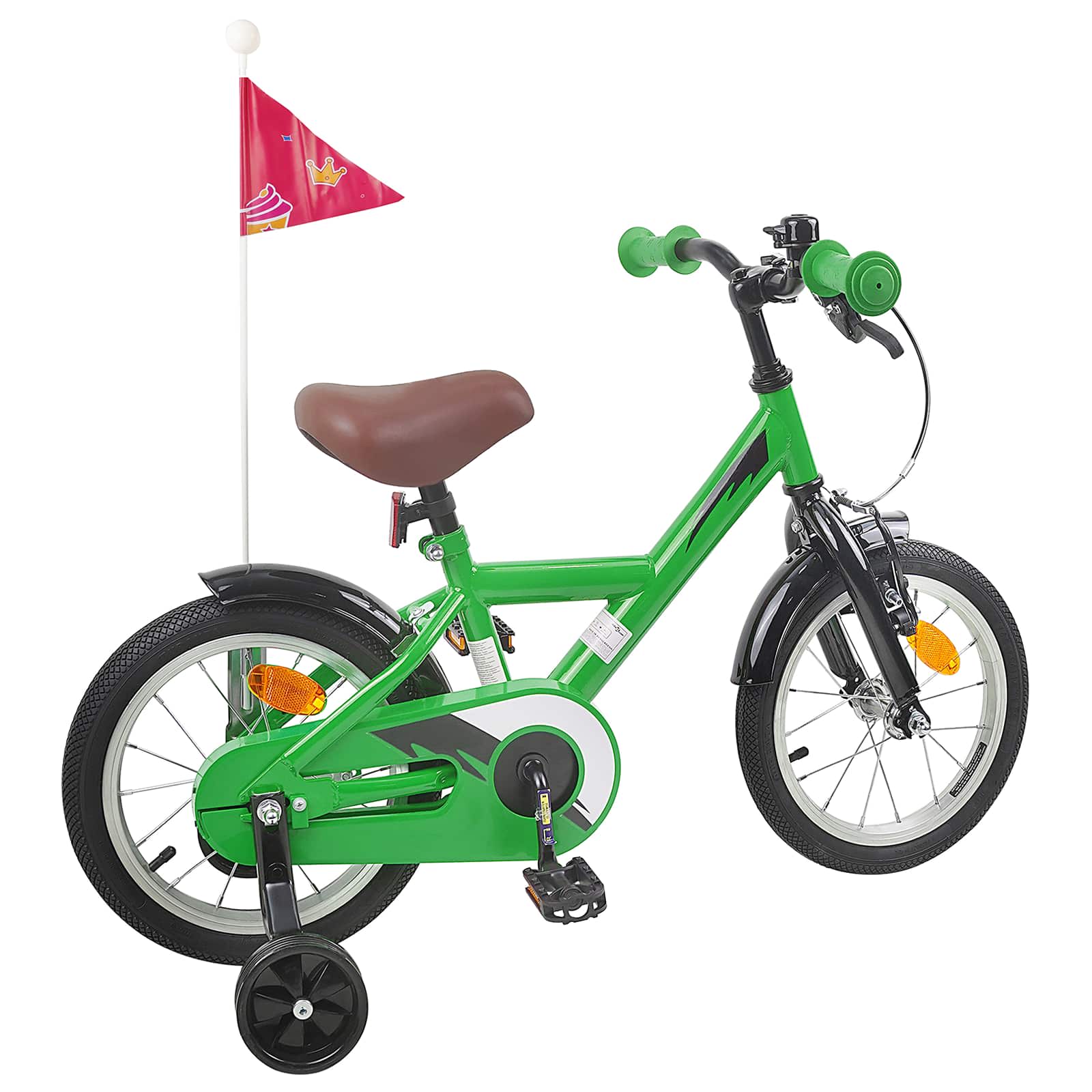 Bicicletta per Bambini 12 Pollici per bambini di 2-4 anni Verde | homemem39