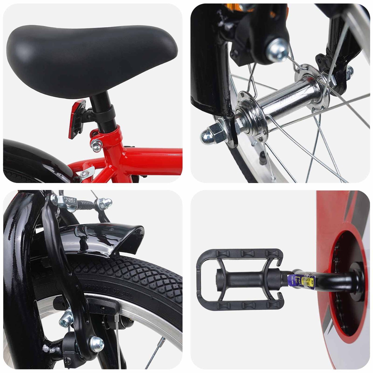 Bicicletta per Bambini 12 Pollici per bambini di 2-4 anni Rosso | homemem39