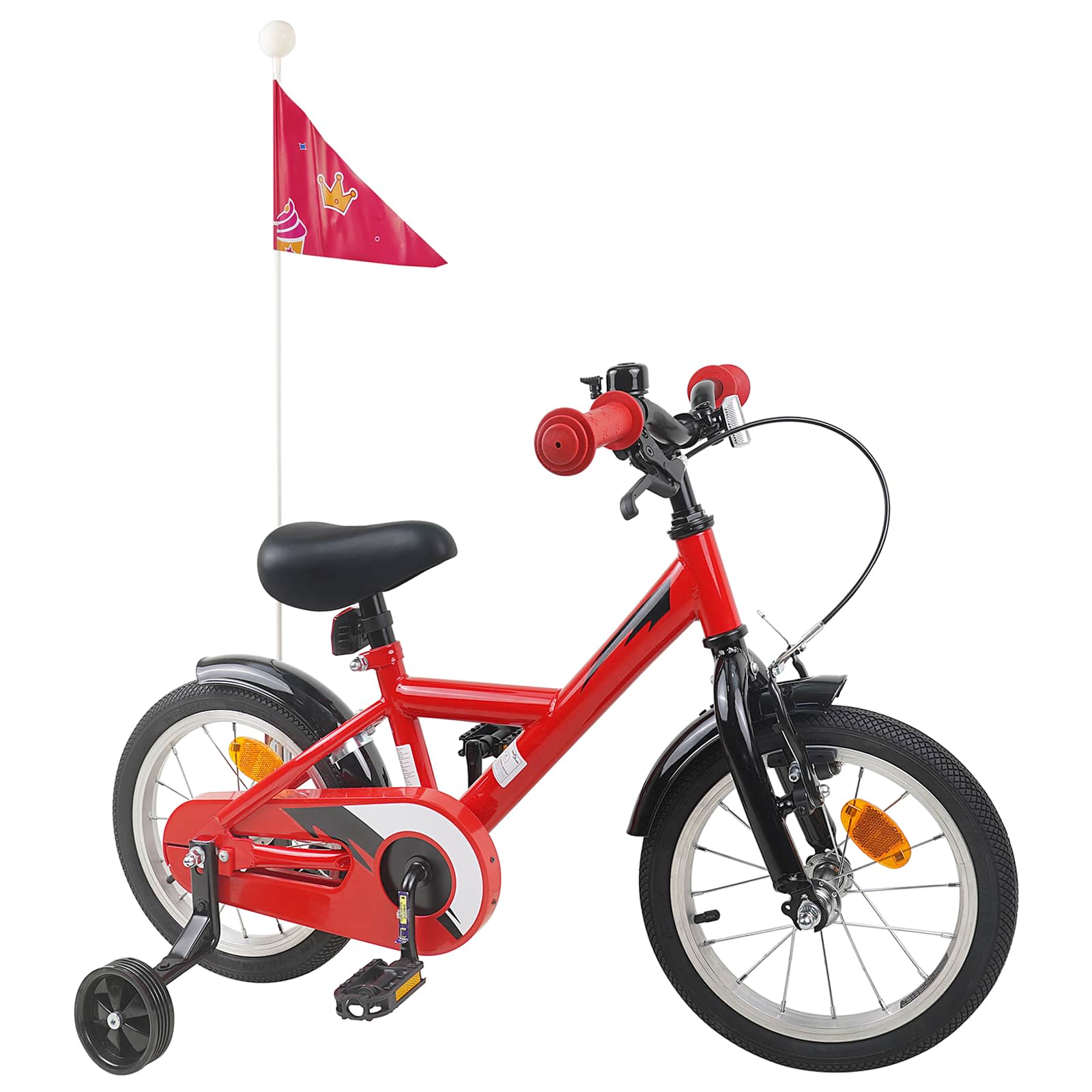 Bicicletta per Bambini 12 Pollici per bambini di 2-4 anni Rosso | homemem39