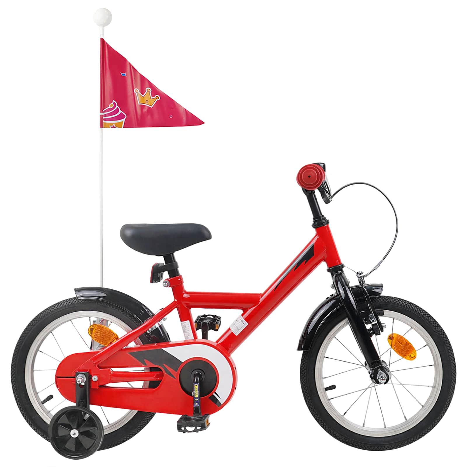 Bicicletta per Bambini 12 Pollici per bambini di 2-4 anni Rosso | homemem39