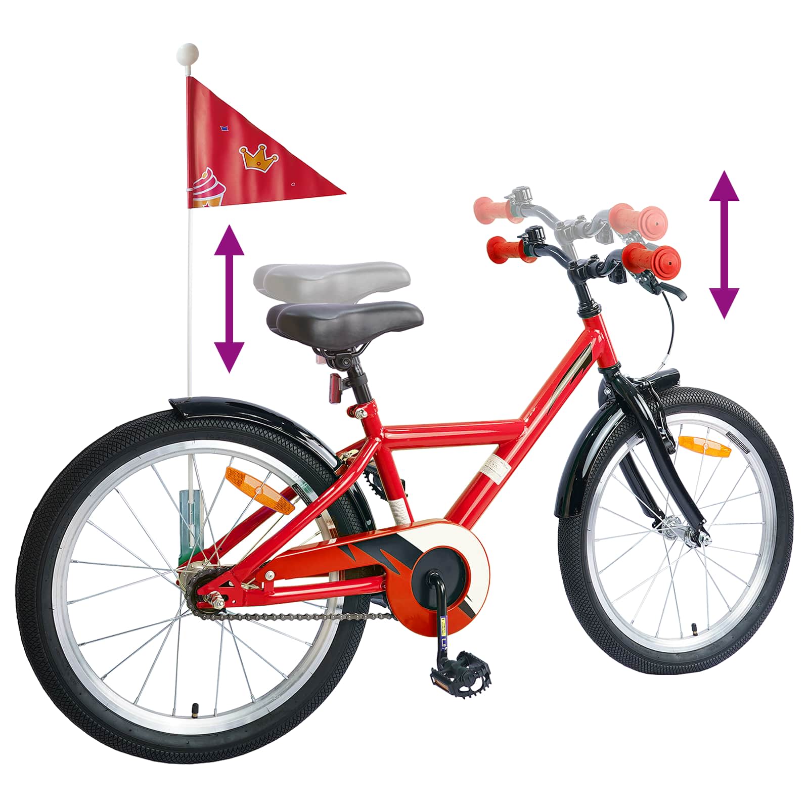 Bicicletta per Bambini 18 Pollici per bambini dai 5 ai 7 anni | homemem39