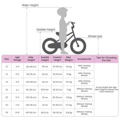 Bicicletta per Bambini 18 Pollici per bambini dai 5 ai 7 anni | homemem39