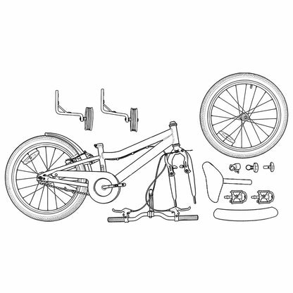 Bicicletta per Bambini 12 Pollici per bambini di 2-4 anni | homemem39
