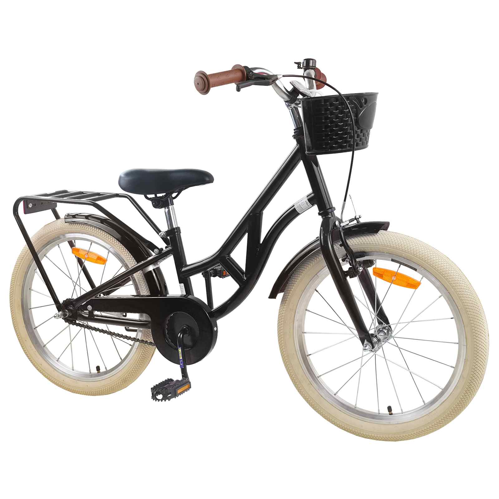 Bicicletta per Bambini 24 Pollici per 8-12 anni Nero | homemem39