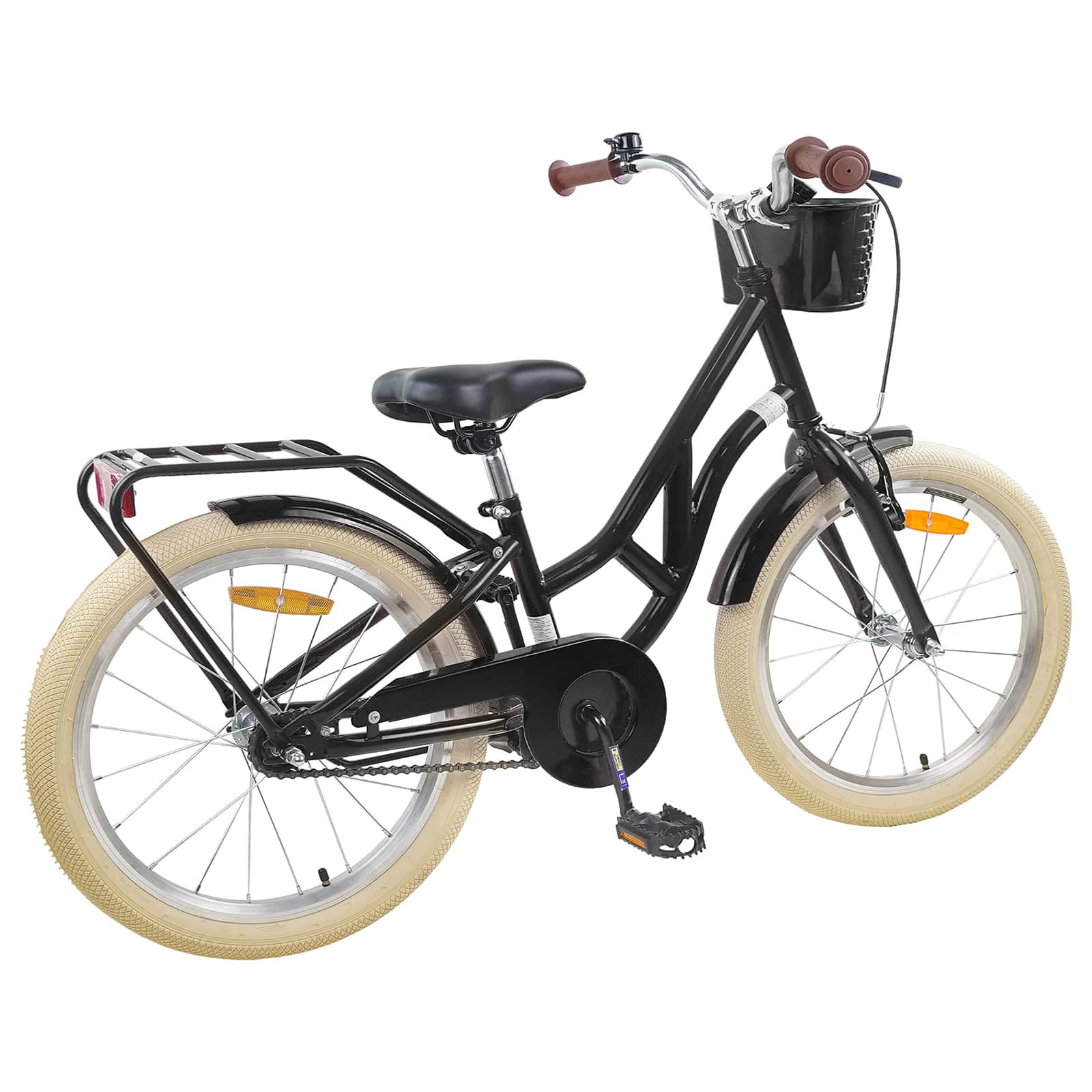 Bicicletta per Bambini 24 Pollici per 8-12 anni Nero | homemem39
