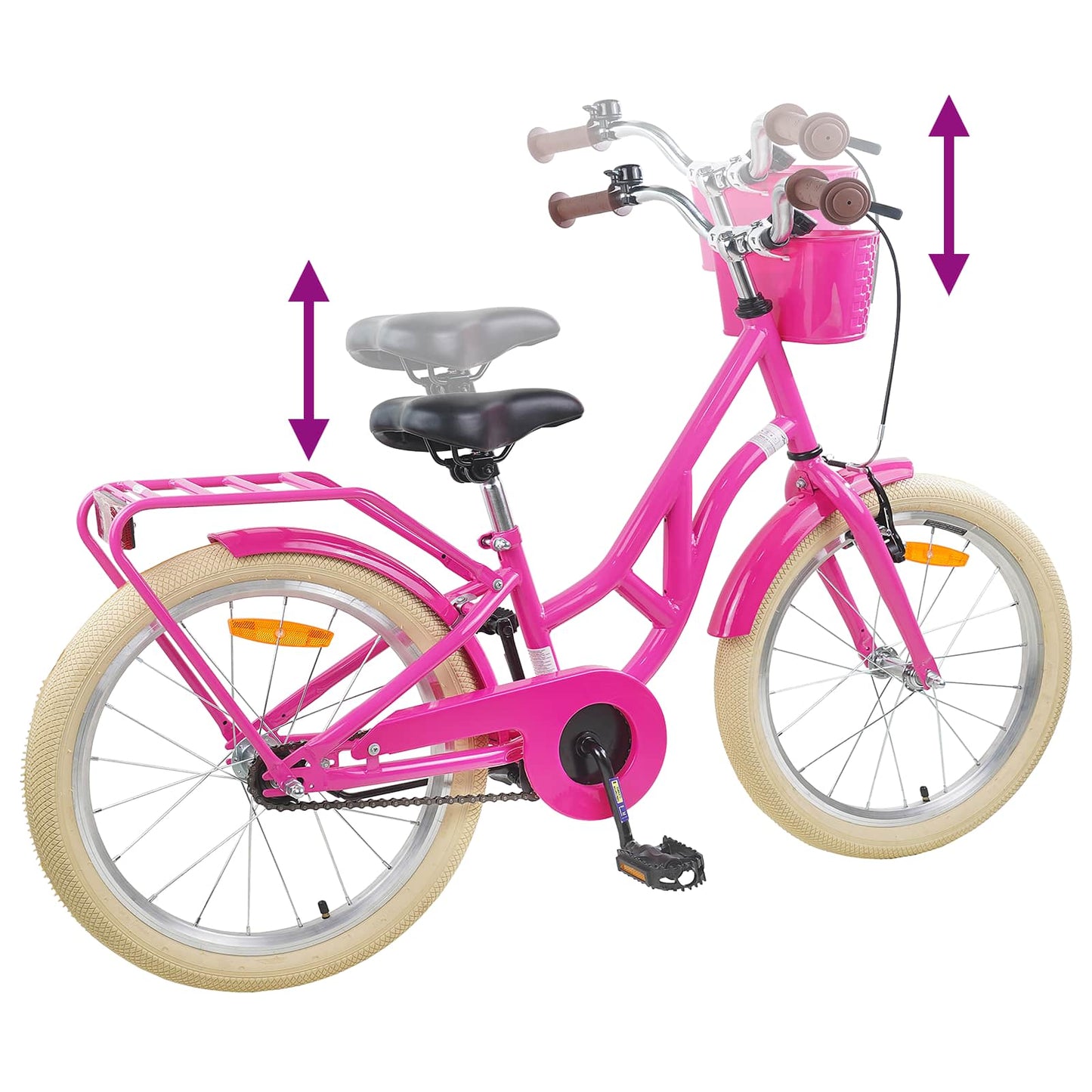 Bicicletta per Bambini 24 Pollici per 8-12 anni Rosa scuro | homemem39