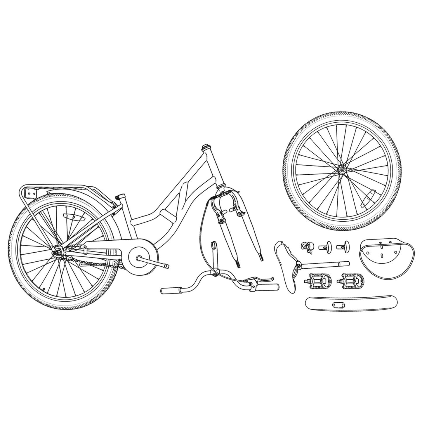 Bicicletta per Bambini 24 Pollici per 8-12 anni Rosa scuro | homemem39