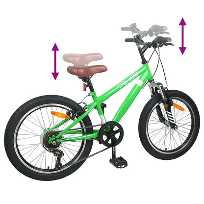 Mountain Bike 20 Pollici 6-Velocità per 5-8 anni Verde | homemem39