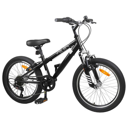 Mountain Bike 20 Pollici 6-Velocità per 5-8 anni Nero