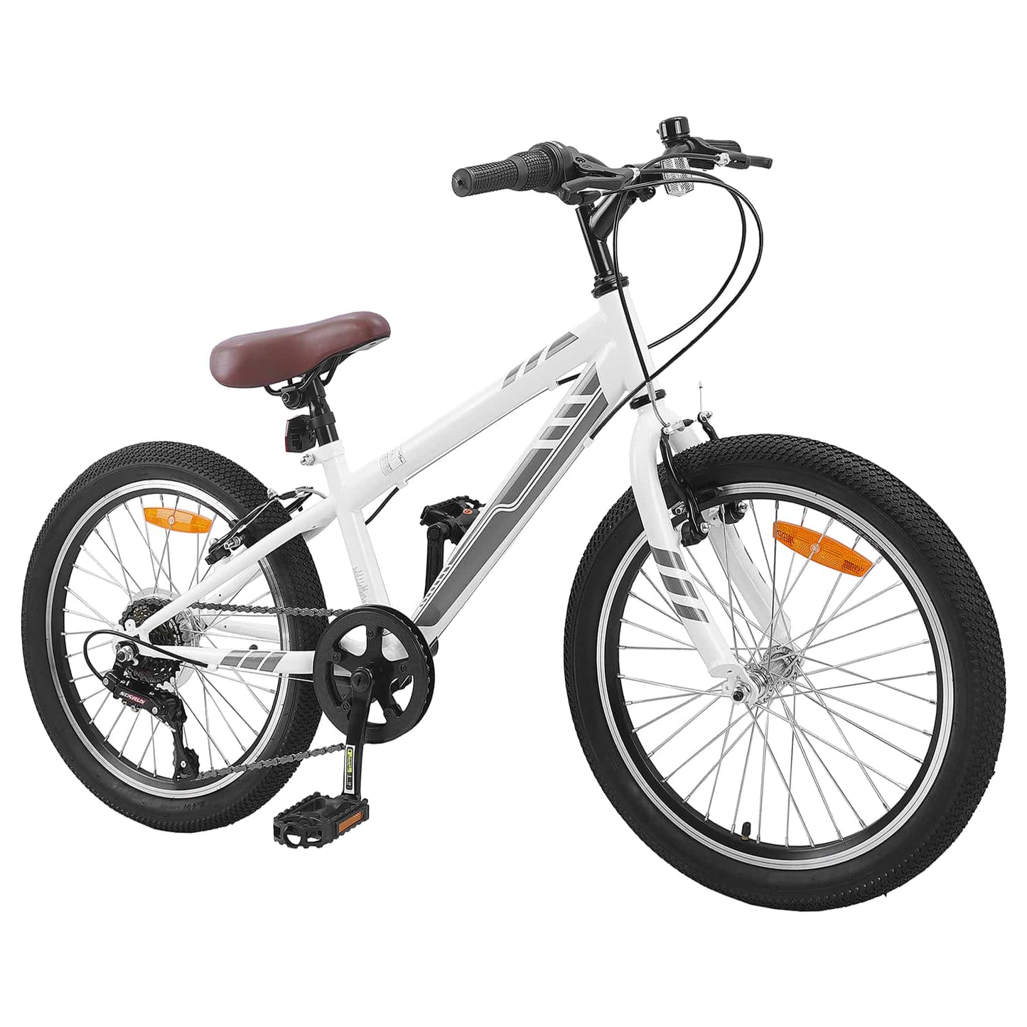 Mountain Bike 20 Pollici 6-Speed per 5-8 anni Bianco