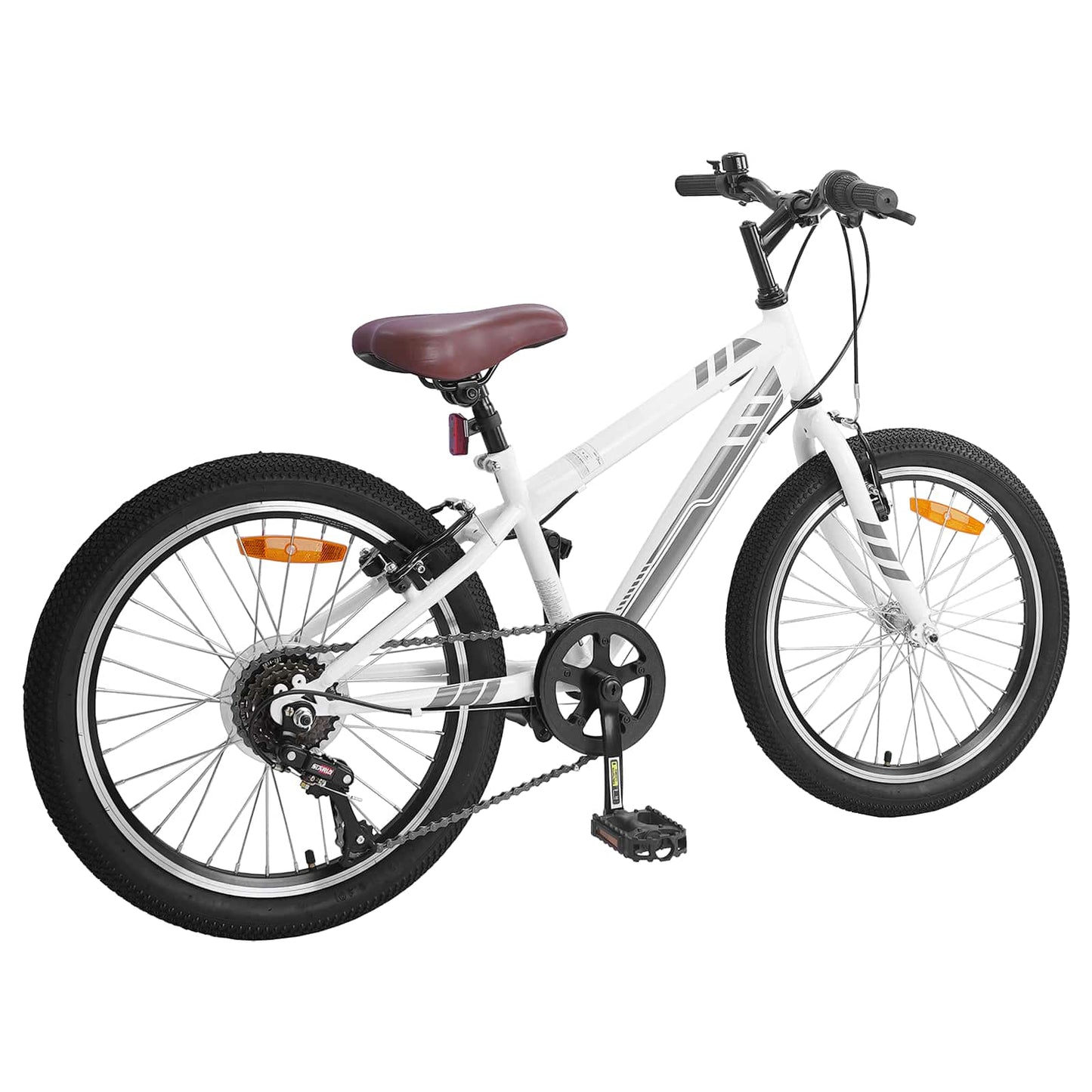 Mountain Bike 20 Pollici 6-Speed per 5-8 anni Bianco