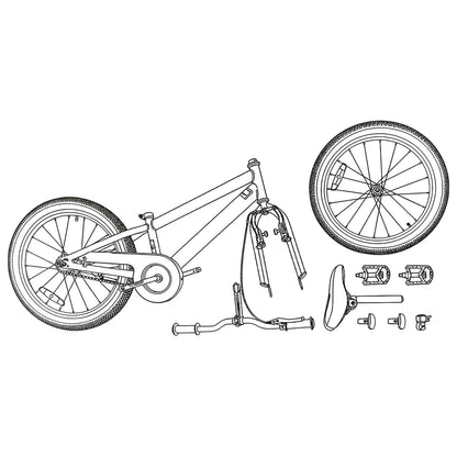 Mountain Bike 20 Pollici 6-Speed per 5-8 anni Bianco