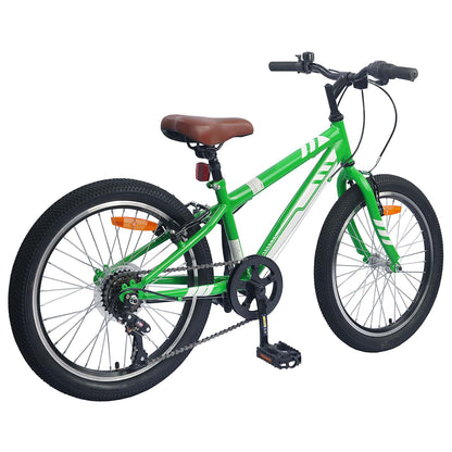 Mountain Bike 20 Pollici 6-Speed per bambini di 5-8 anni Verde