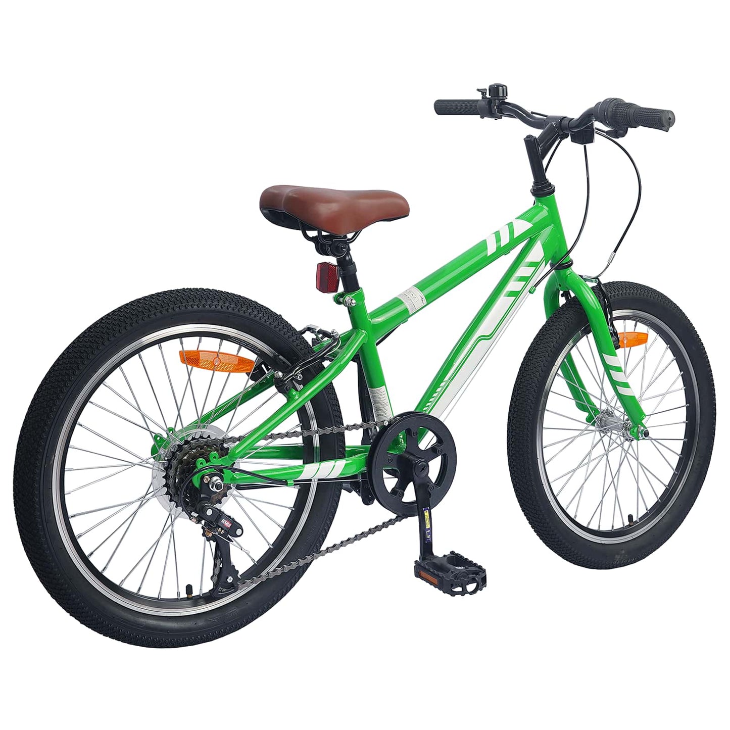Mountain Bike 24 Pollici 6-Speed per 8-12 anni Verde
