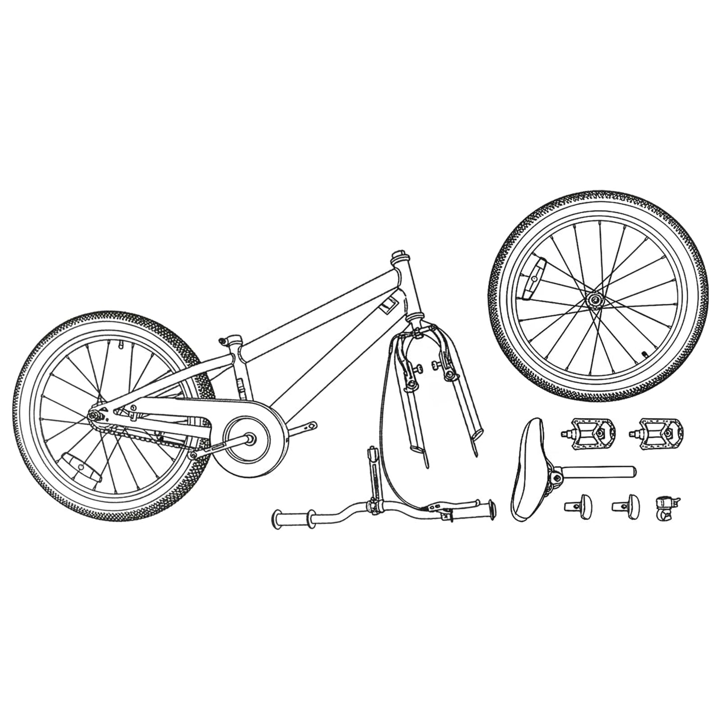 Mountain Bike 20 Pollici 6-Speed per 5-8 anni Nero