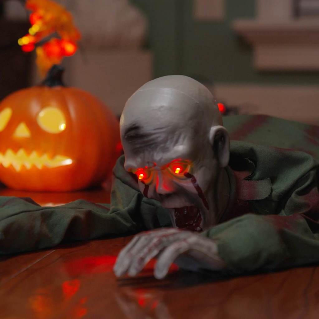 Zombie strisciante di Halloween Verde 112 x 25.5 x 21.5 cm