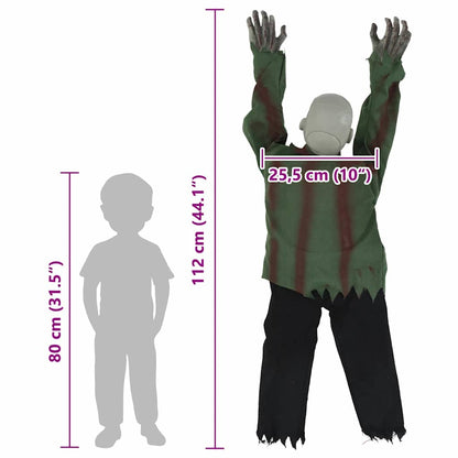 Zombie strisciante di Halloween Verde 112 x 25.5 x 21.5 cm