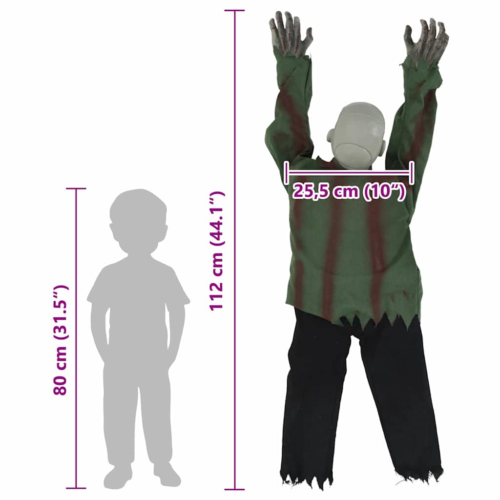 Zombie strisciante di Halloween Verde 112 x 25.5 x 21.5 cm