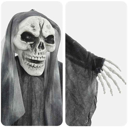 Fantasma appeso di Halloween 3 pz Nero 66 x 110 cm Poliestere