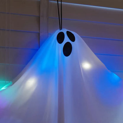 Fantasma appeso di Halloween con 3 LED 3 pcs Bianco Poliestere