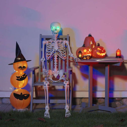 Scheletro di Halloween Bianco 155 x 38.5 cm Plastica