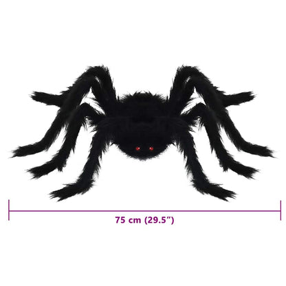 Decorazione Ragno di Halloween 6 pcs Nero 75 cm