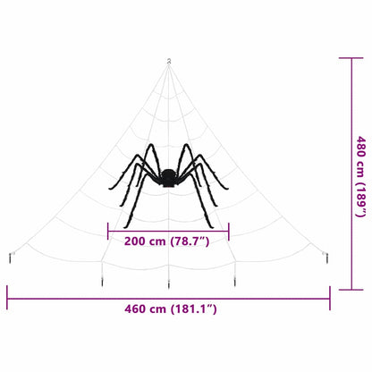 Decorazione di Halloween con ragni e ragnatele 2 pcs Poliestere