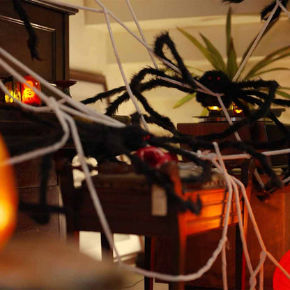 Decorazione di Halloween con ragni e ragnatele 4 pcs