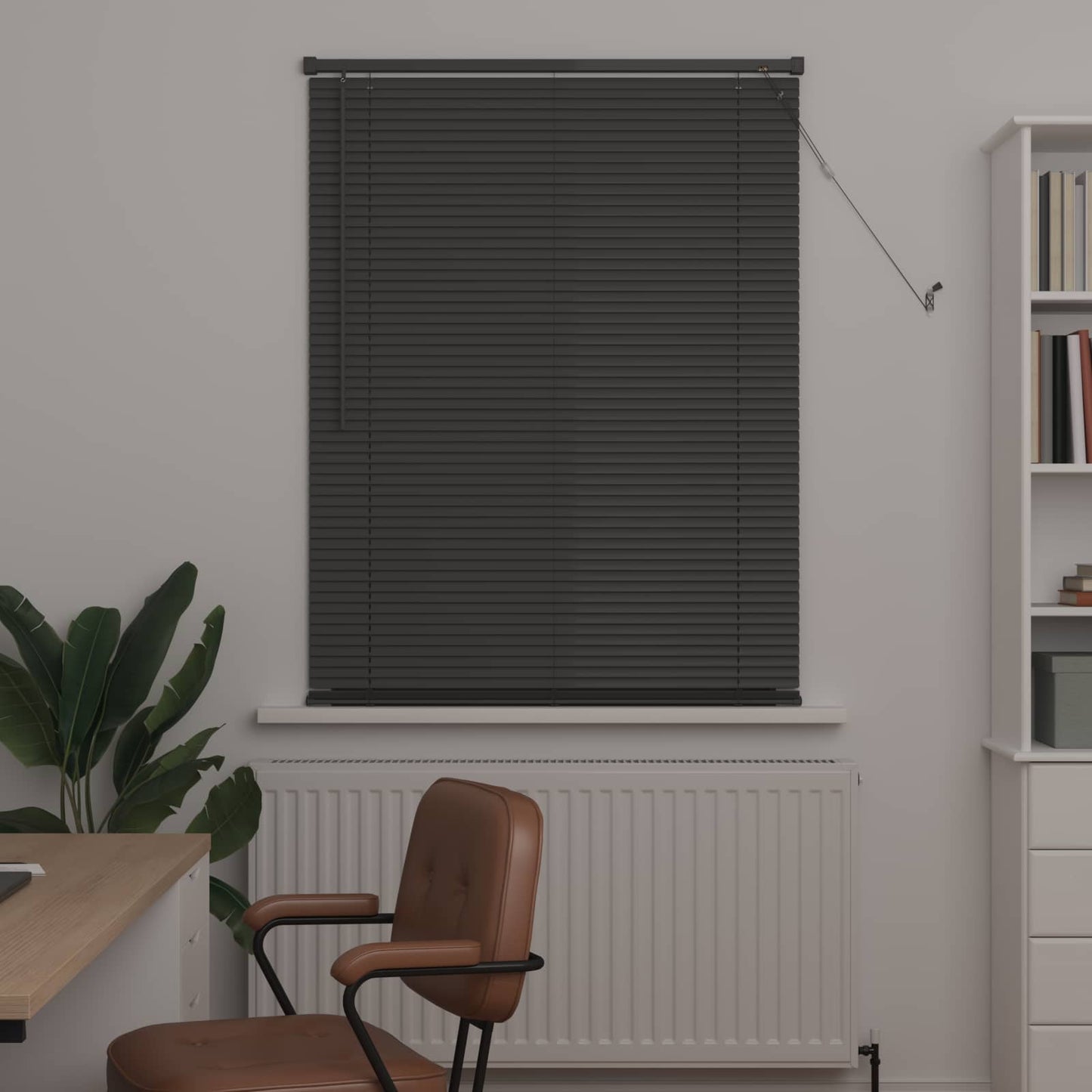 Tenda Veneziana Grigio Argento 150 x 100 cm 25 mm PVC | homemem39